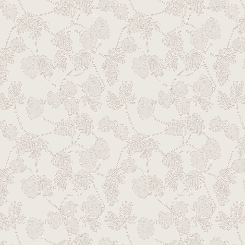 Leafit Wallpaper - Cream - by Ted Baker