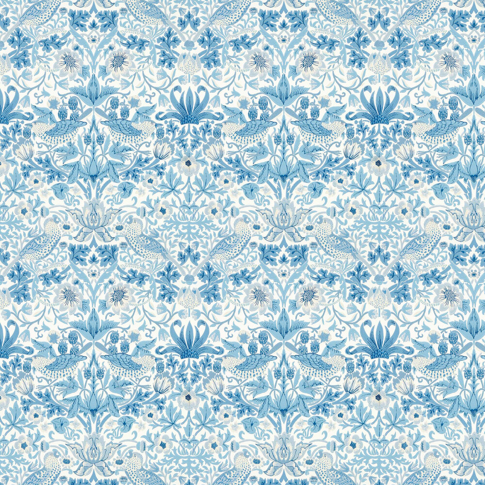 Strawberry Thief Wallpaper - Woad - by Morris