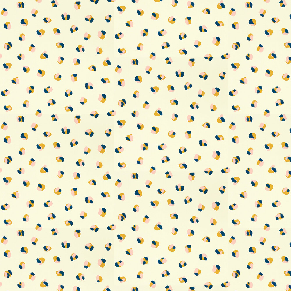 Leopard Dots Wallpaper - Pebble/Milkshake - by Scion