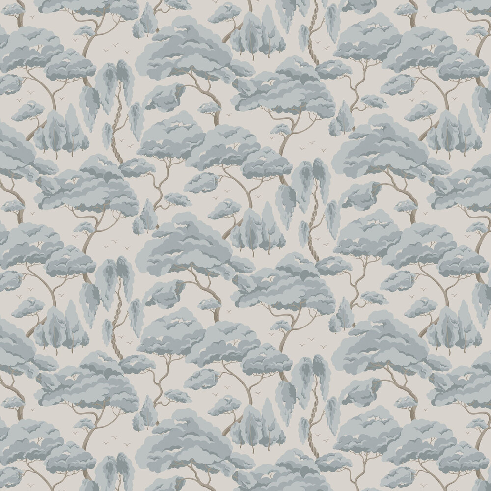 Kristoffer Wallpaper - Misty Blue - by Sandberg