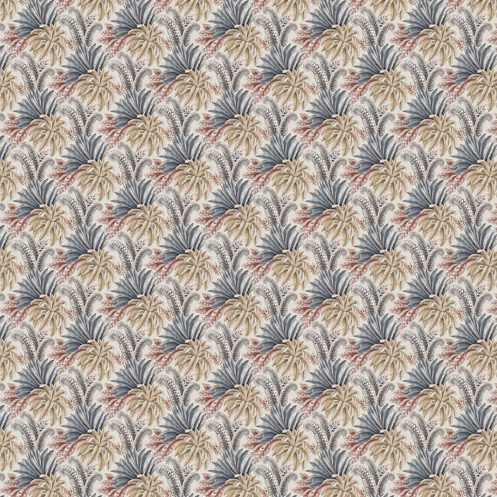Paloma Wallpaper - Terracotta/Ochre/Steel - by Osborne & Little