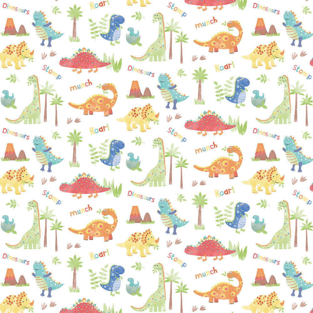 Dinosaurs Wallpaper - Multi - by Galerie