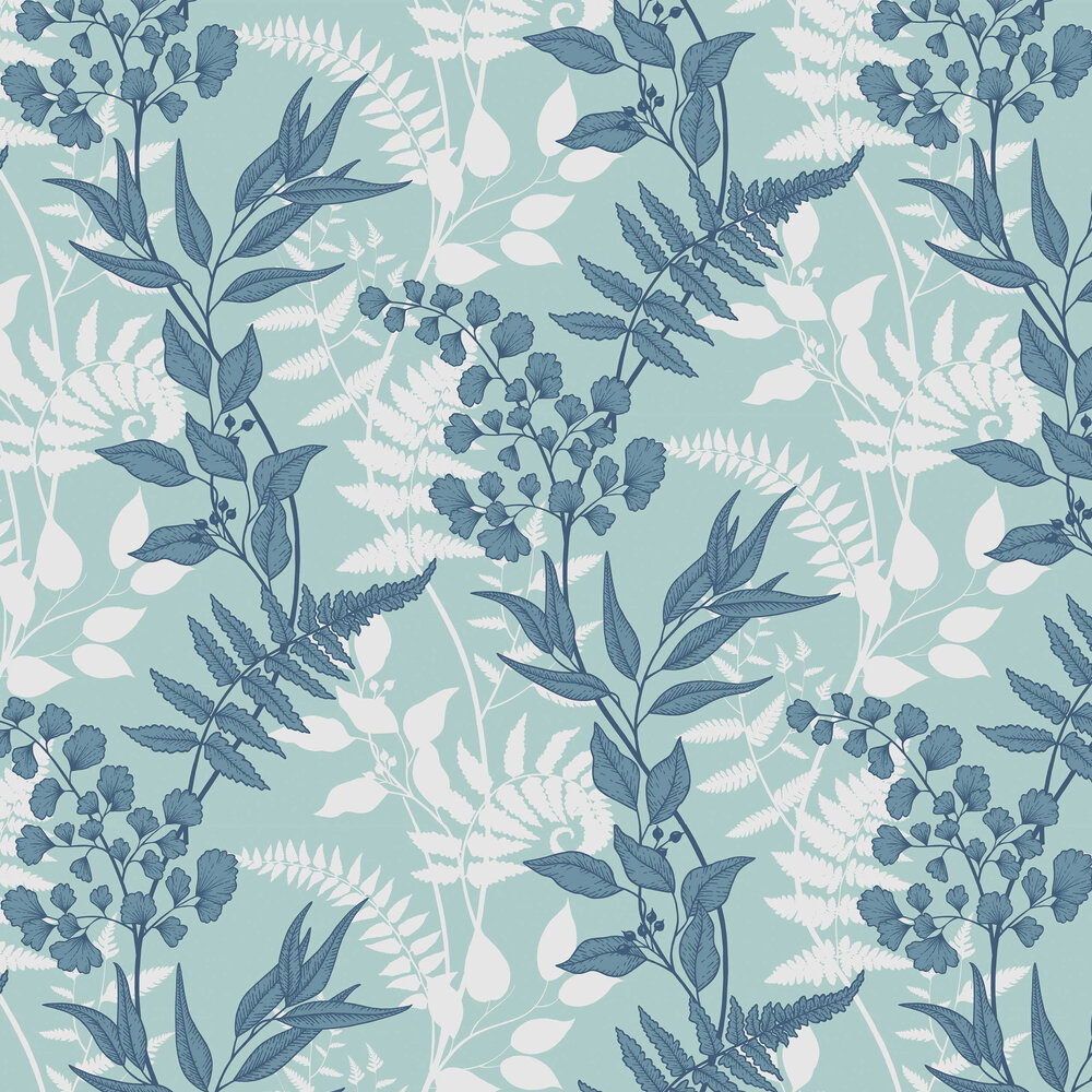 Fiore Wallpaper - Sky Blue - by Graham & Brown