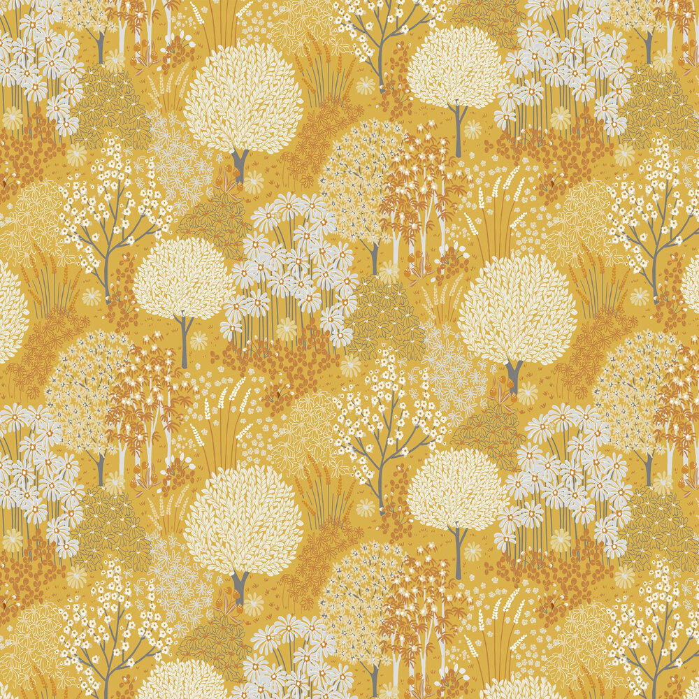 Fable Wallpaper - Mustard - by Graham & Brown
