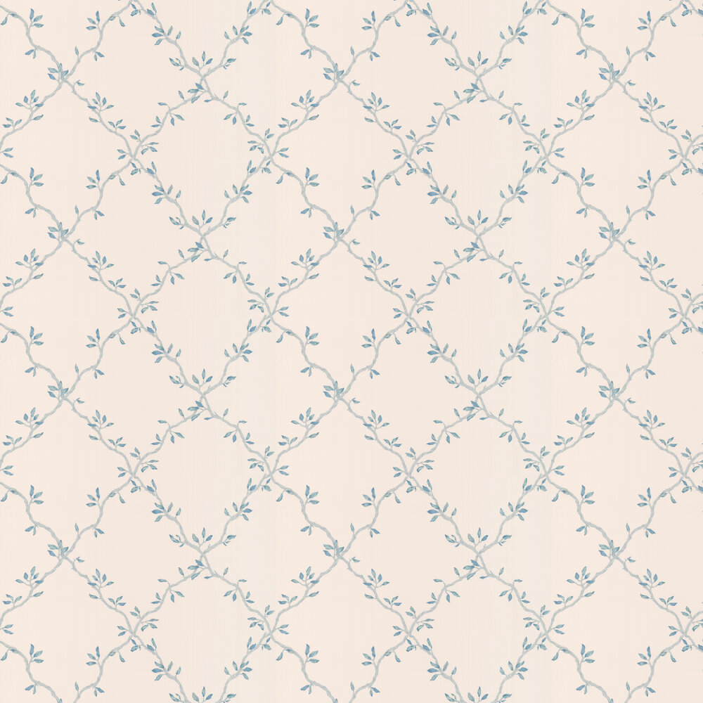 Leaf Trellis Wallpaper - Old Blue - by Colefax and Fowler
