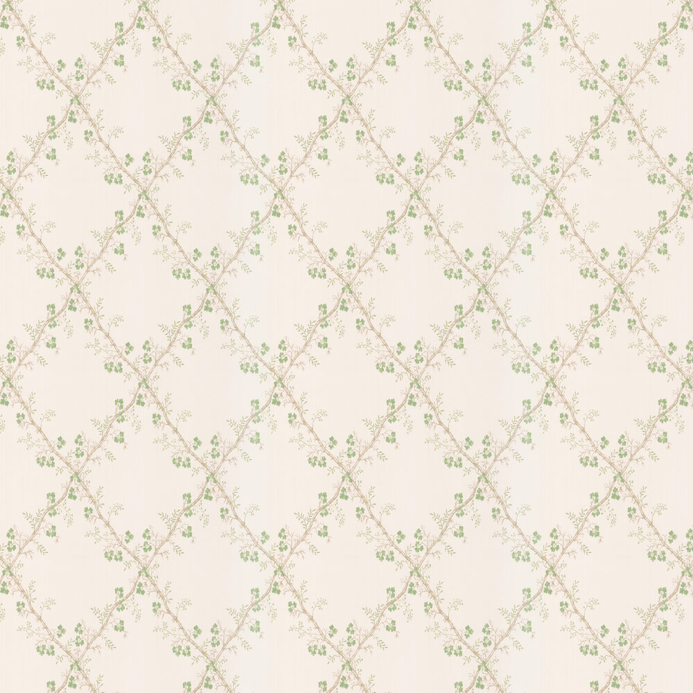 Trefoil Trellis by Colefax and Fowler - Leaf - Wallpaper : Wallpaper Direct