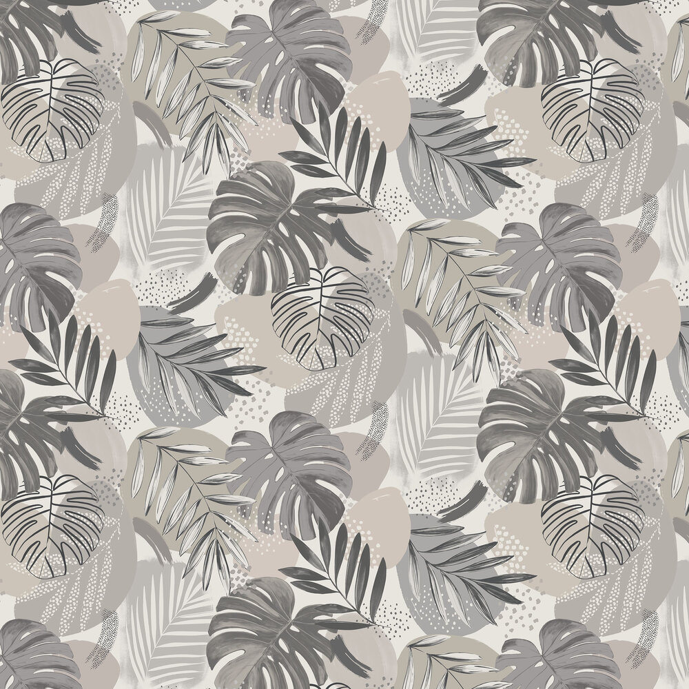 Abstract Jungle Wallpaper - Putty Grey - by Brand McKenzie