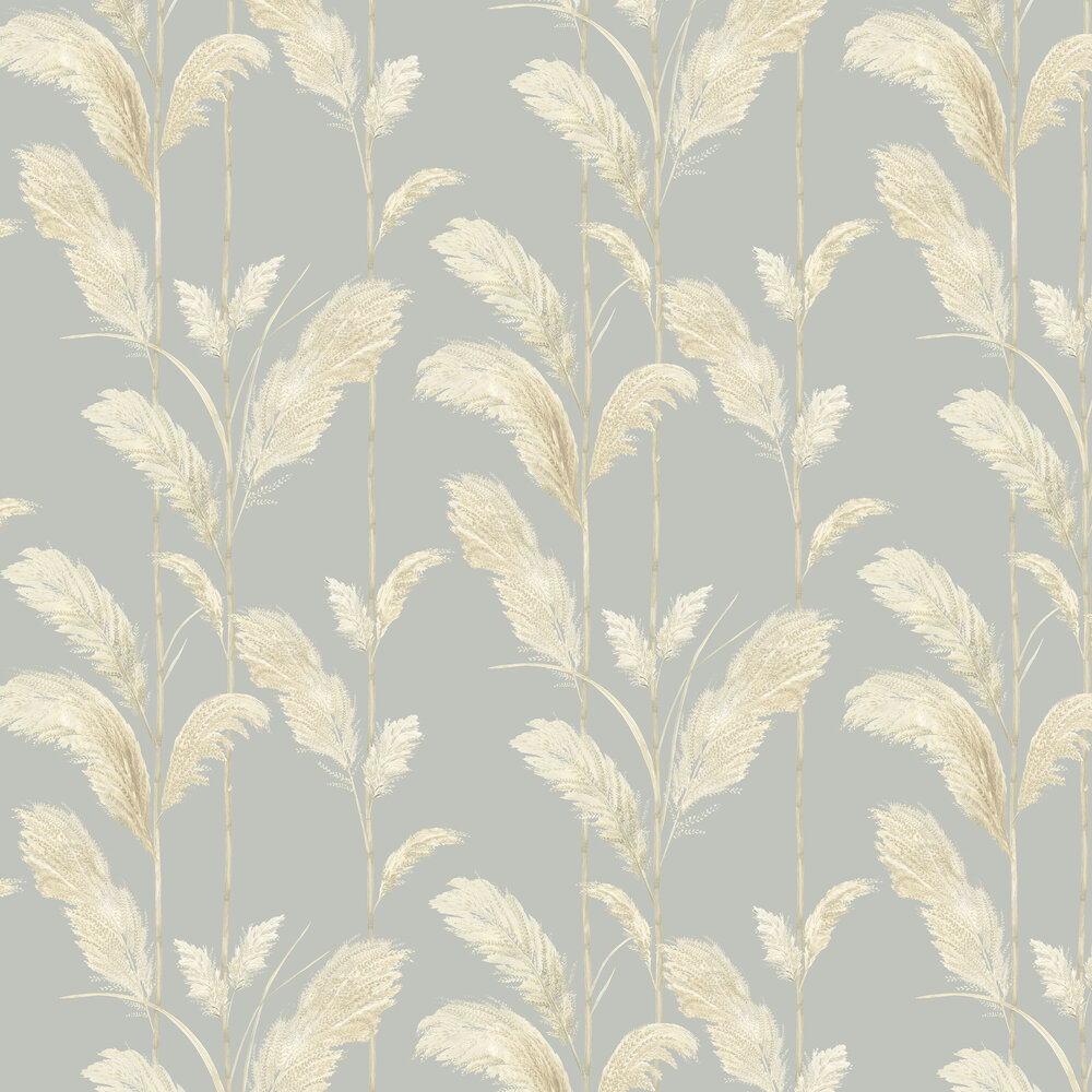 Pampas Grass Wallpaper - Cornflower Blue - by Brand McKenzie