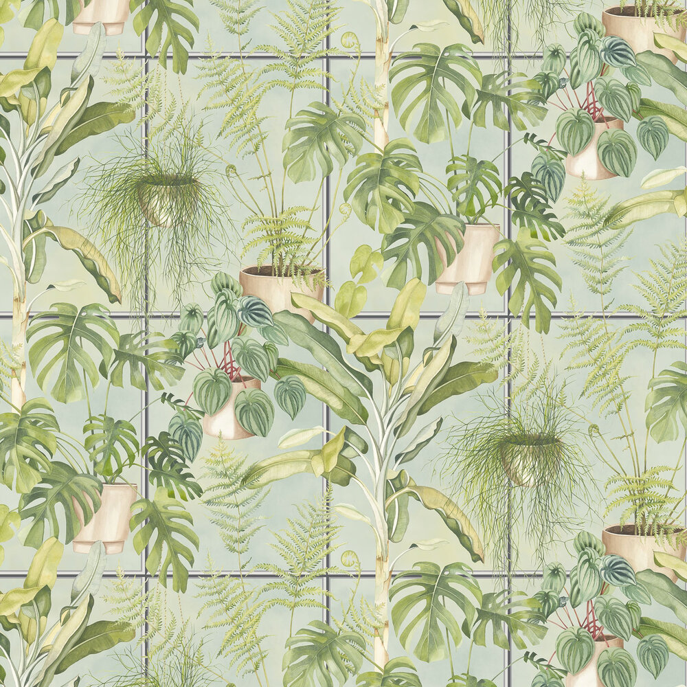 The Green House Wallpaper - House Green - by Brand McKenzie