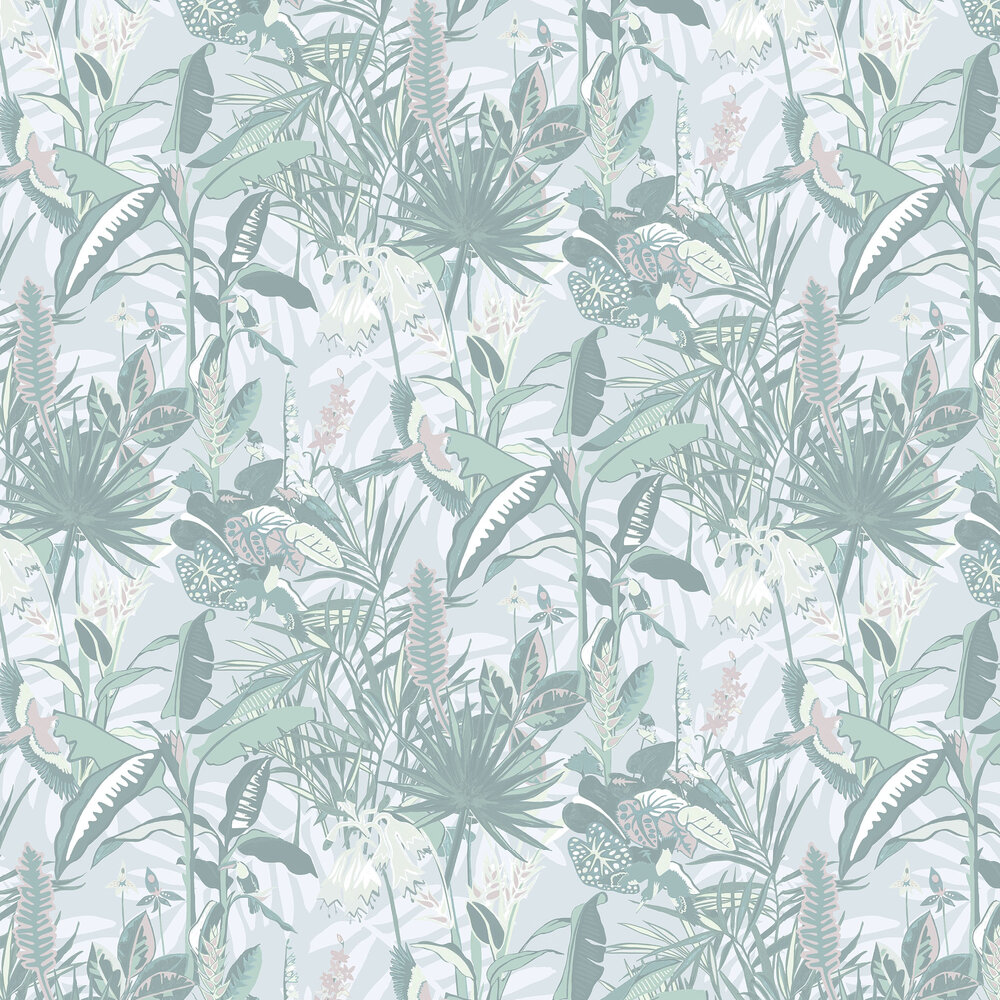 The Tropics Wallpaper - Mint Green - by Brand McKenzie