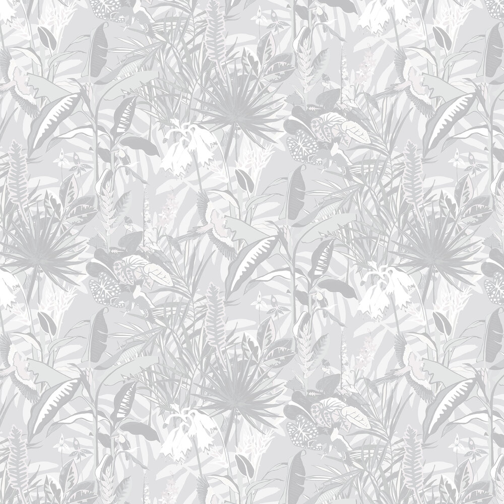 The Tropics Wallpaper - Stone grey - by Brand McKenzie