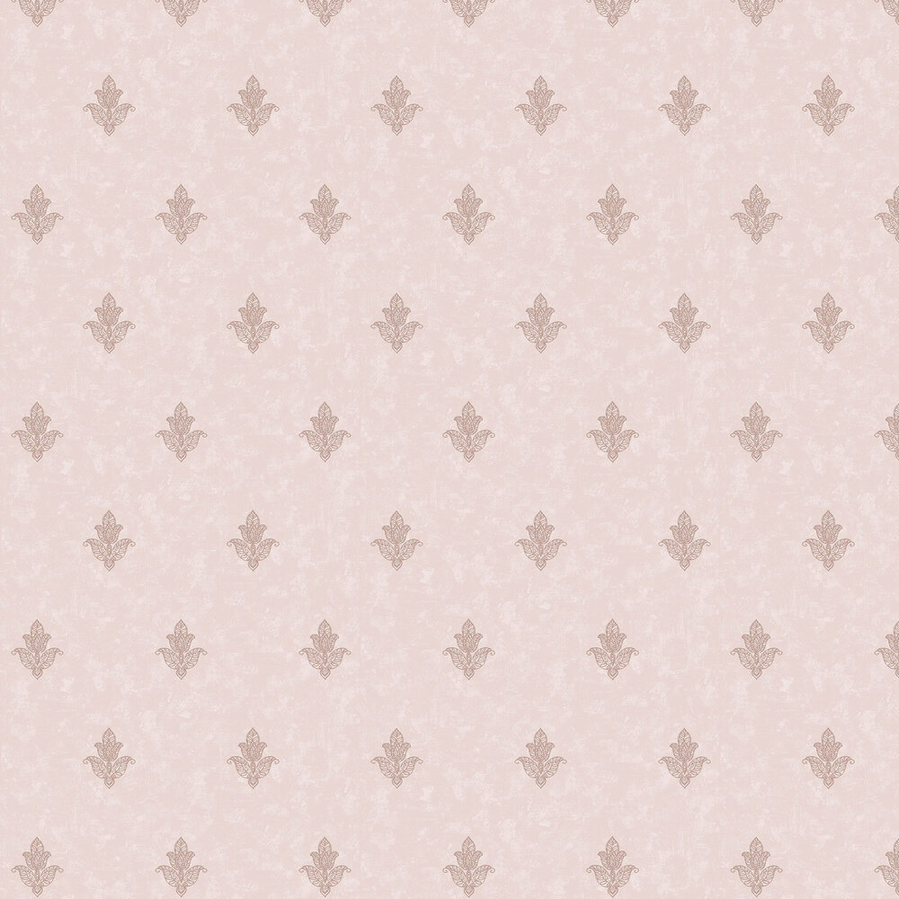 Mehndi Motif Wallpaper - Soft pink - by Galerie