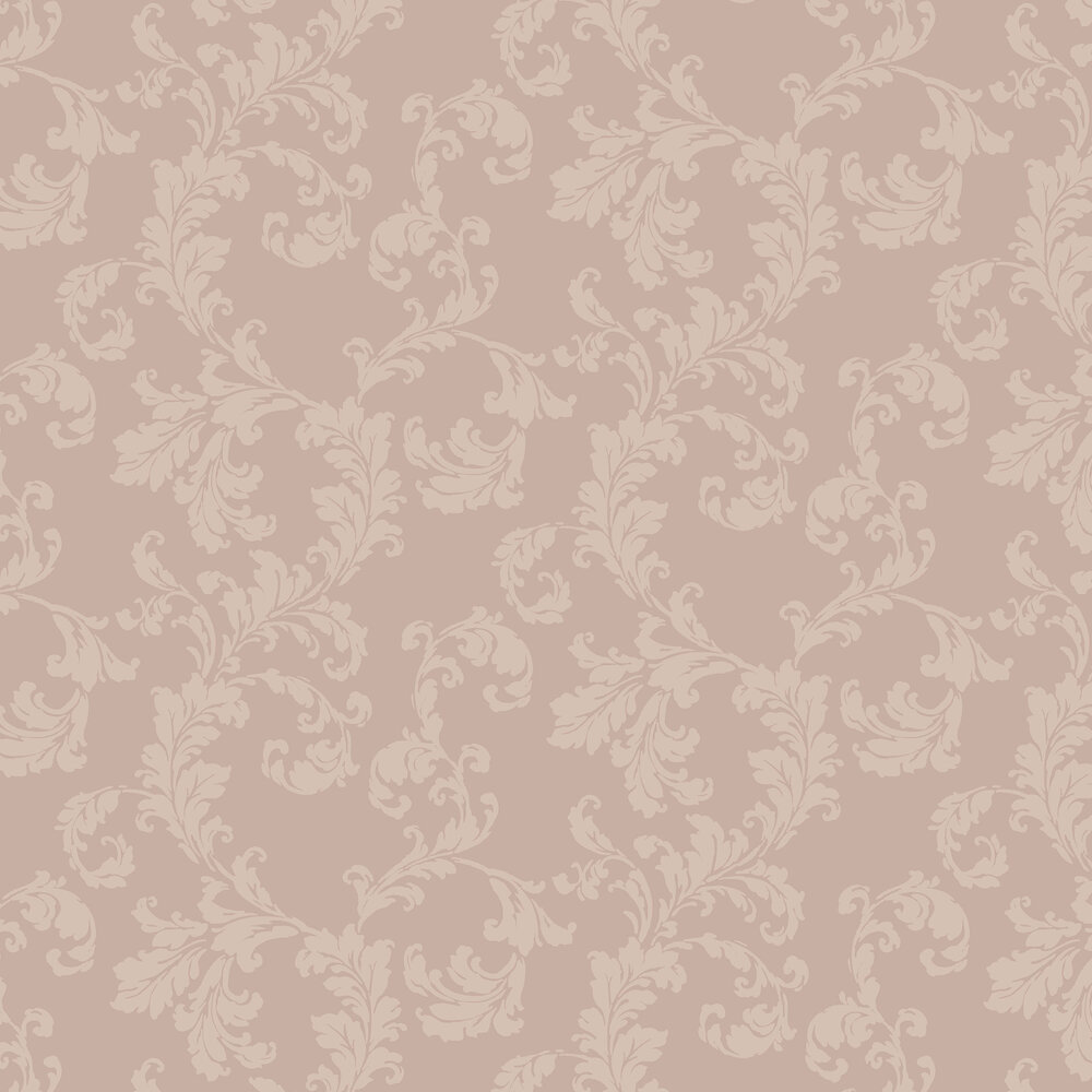 Acanthus trail Wallpaper - Soft Pink - by Galerie