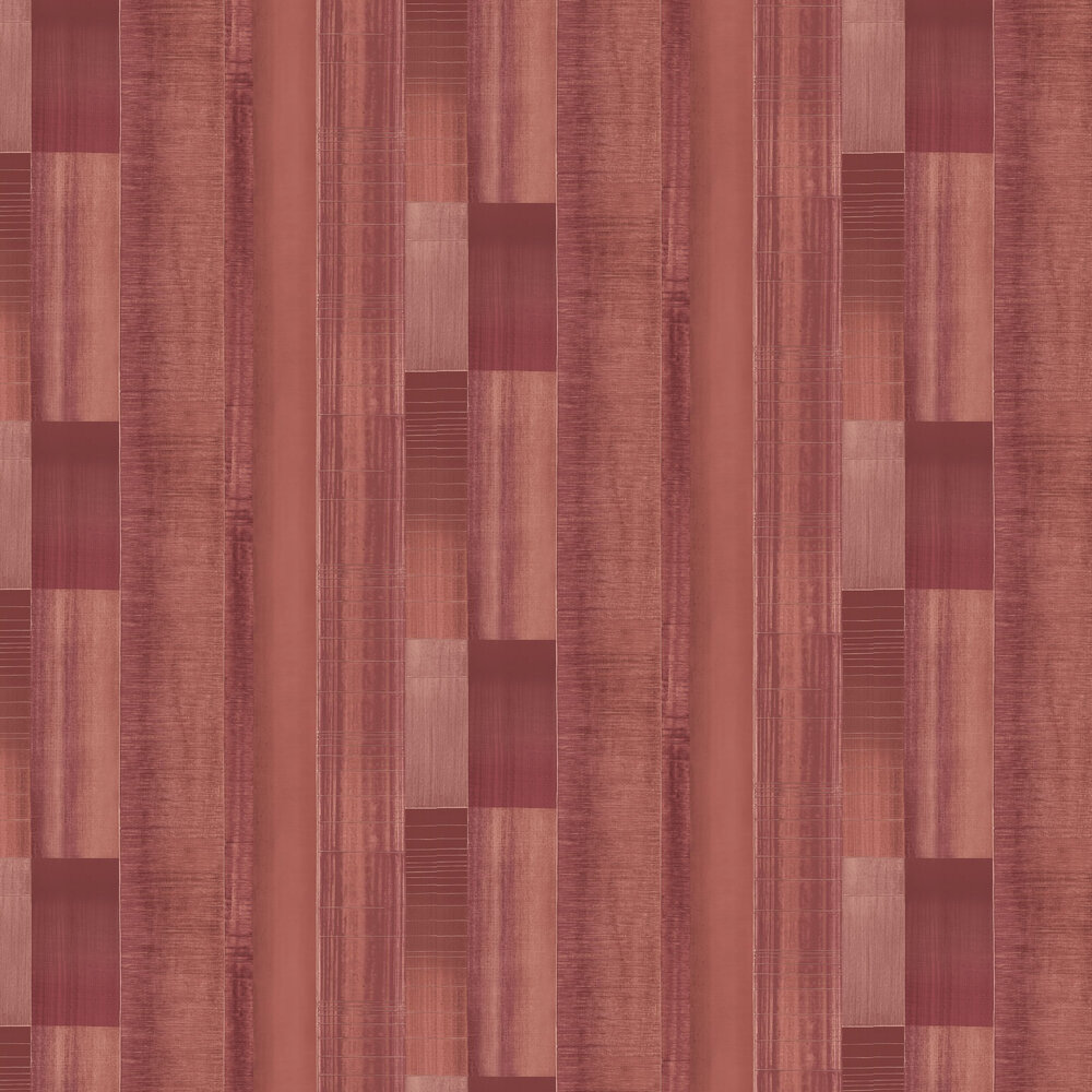 Agen Stripe Wallpaper - Red - by Galerie