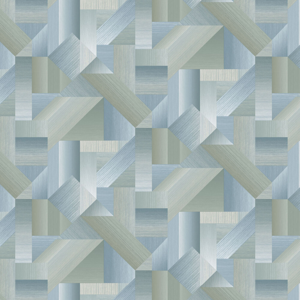 Shape Shifter Wallpaper - Aqua - by Galerie