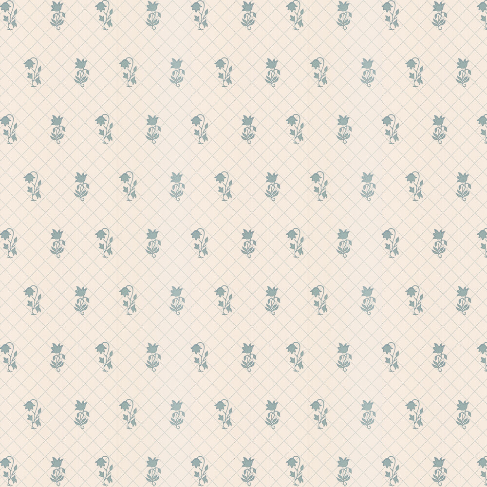 Berkleley Sprig Wallpaper - Teal - by Colefax and Fowler