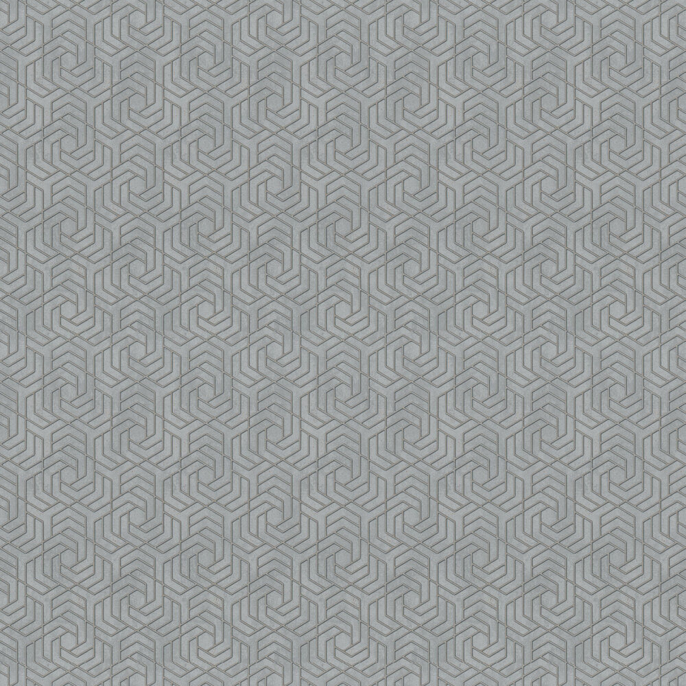 Hex Geometric Wallpaper - Dark Grey - by Galerie