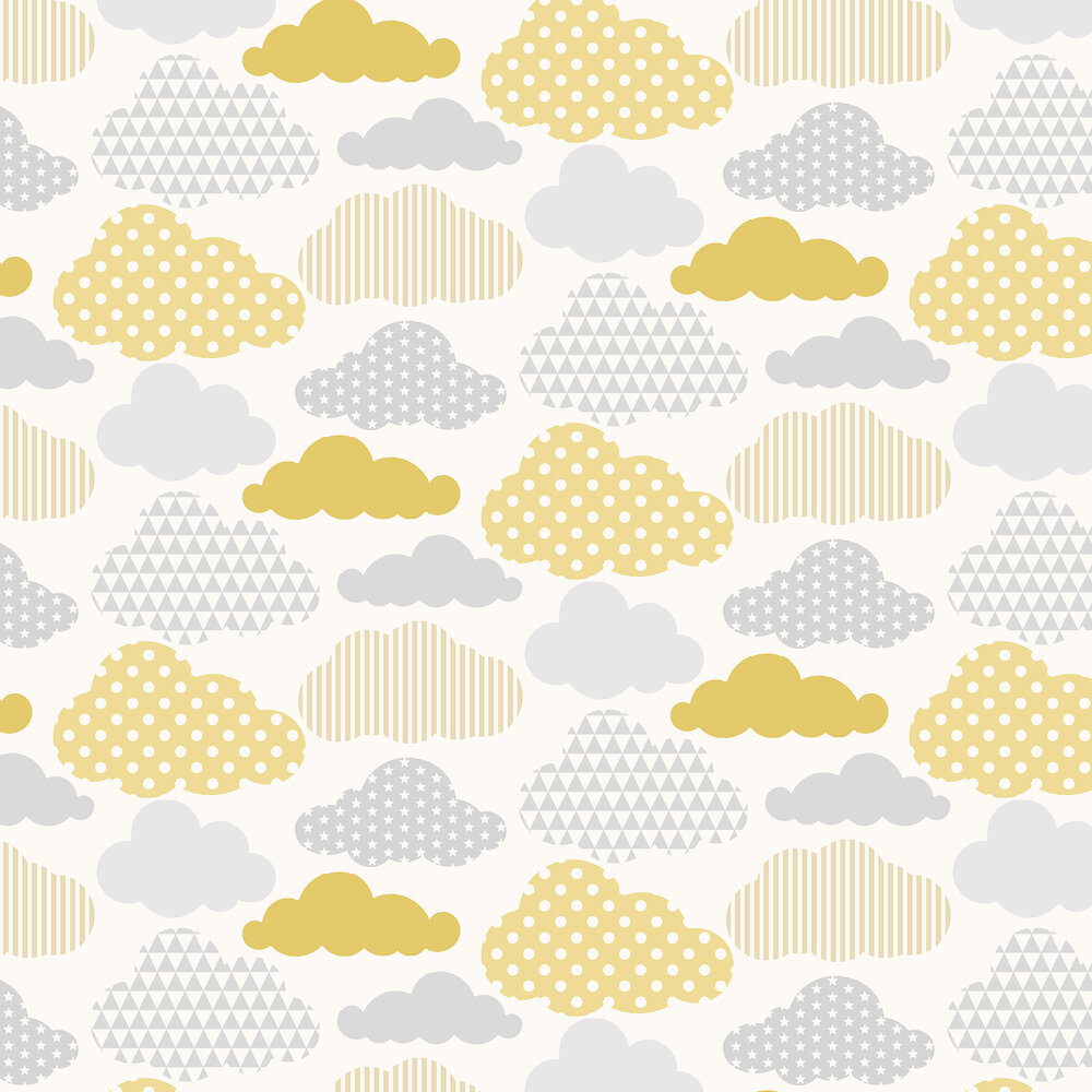 Clouds Wallpaper - Yellow - by Superfresco Easy
