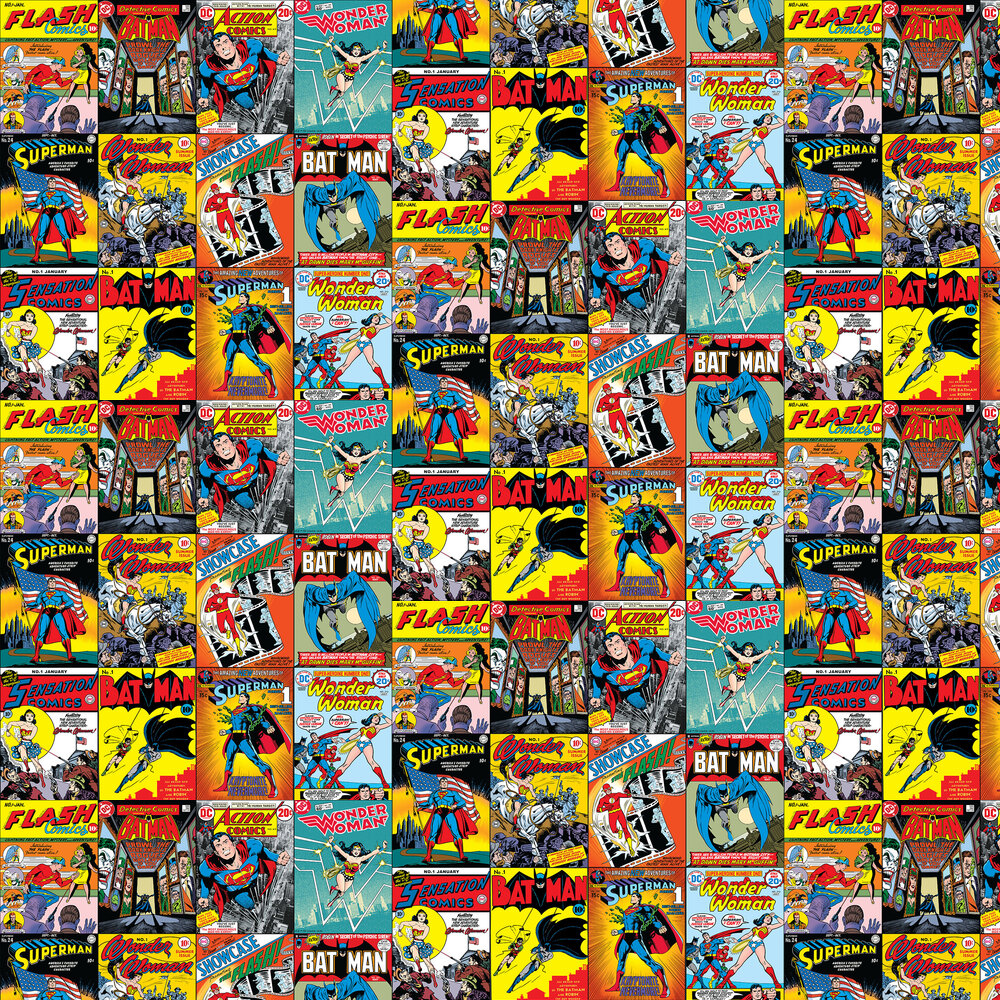 DC Comics Collection Wallpaper - Multi - by Kids @ Home