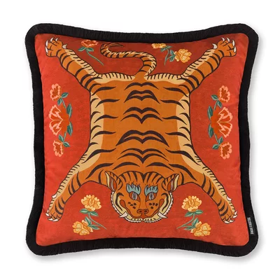 Paloma Home Cushion Tibetan Tiger Cushion TIB/RED/05555TR