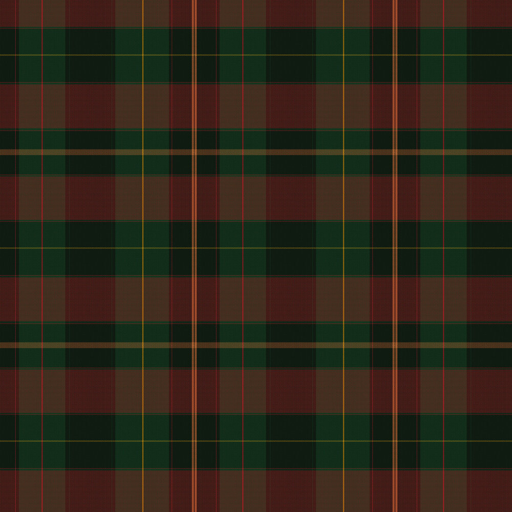 Equestrian Plaid Wallpaper - Green/Red/Yellow - by Mind the Gap
