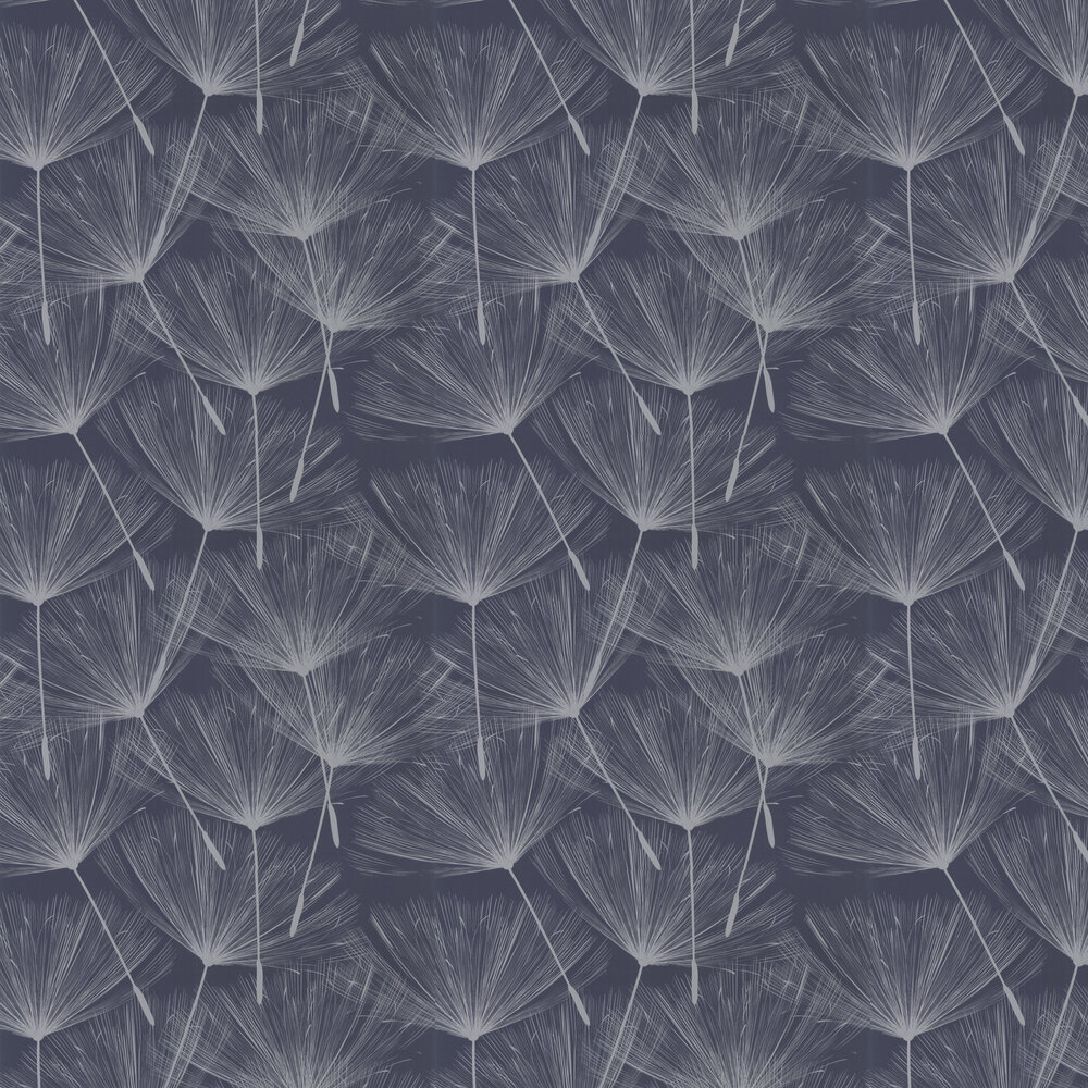 Harmony Dandelion Wallpaper - Navy / Silver - by Arthouse