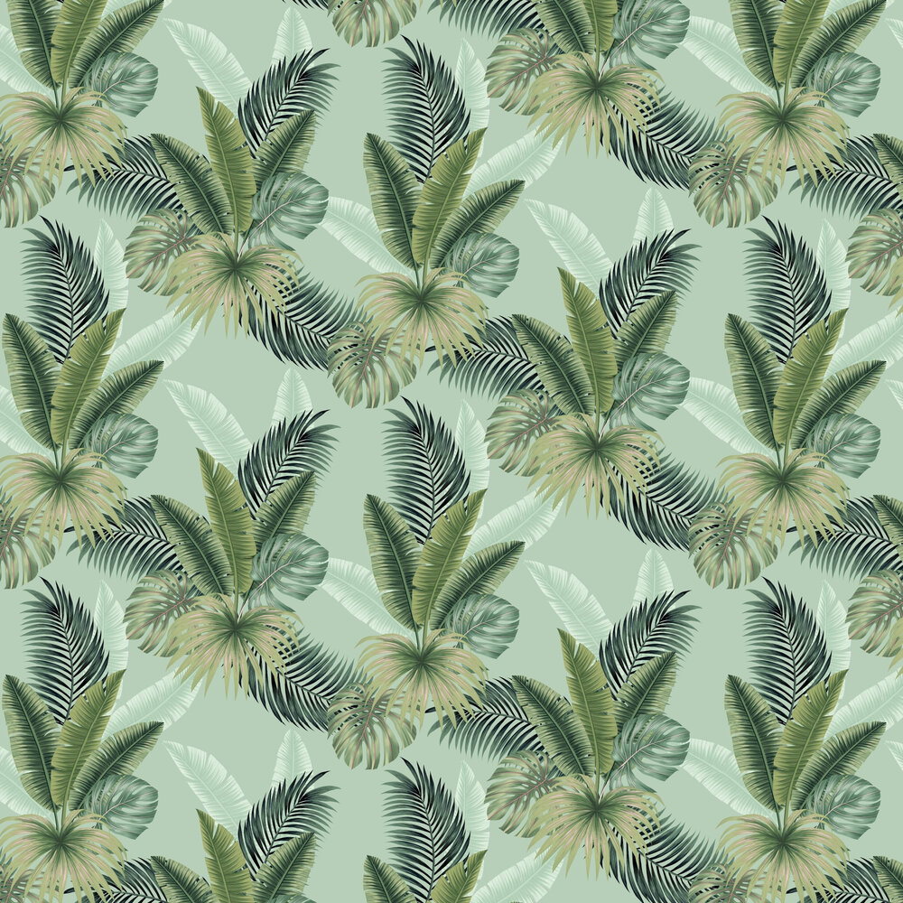 Miami Tropics Wallpaper - Mint - by Arthouse