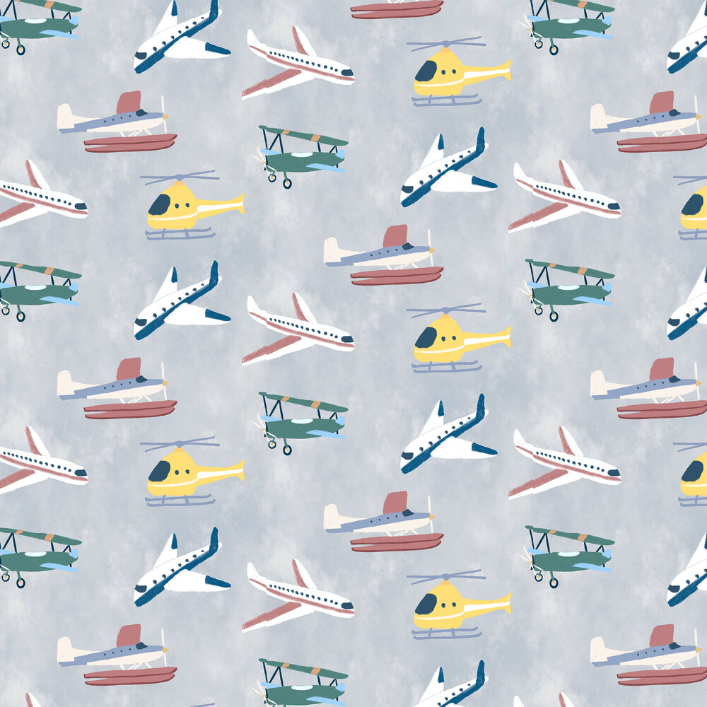 Draft Planes Wallpaper - Cloud - by Coordonne