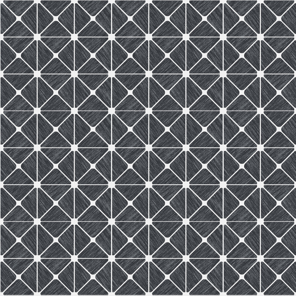 Faux Geometric weave Wallpaper - Charcoal - by Coordonne