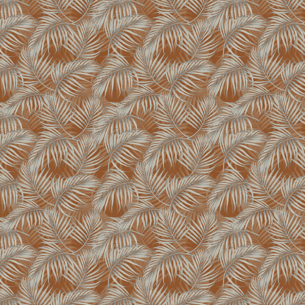 Sinusoide Wallpaper - Rust / Grey - by Tres Tintas
