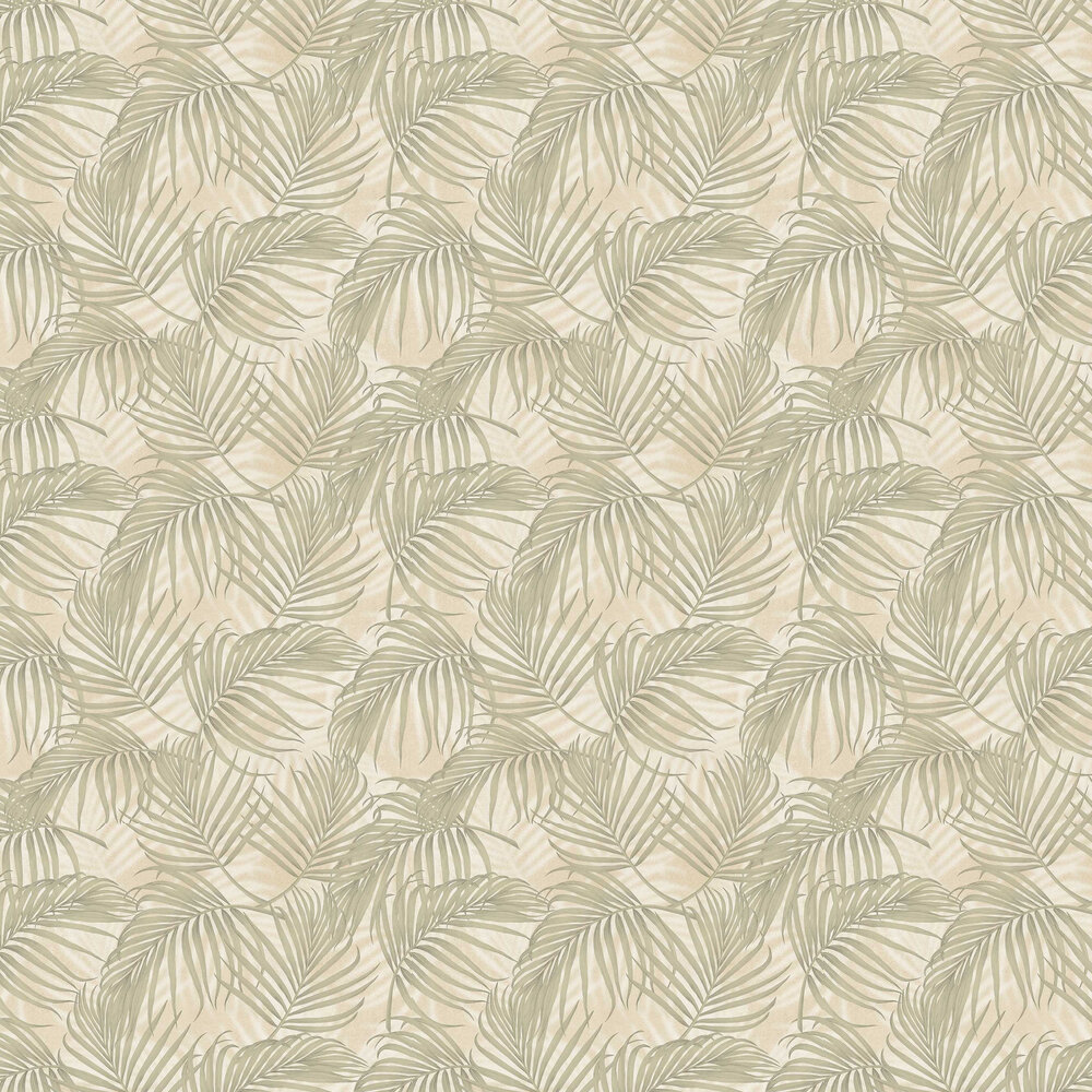 Sinusoide Wallpaper - Green / Cream - by Tres Tintas