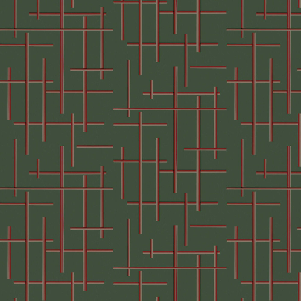 Cincetic Wallpaper - Dark Green - by Tres Tintas