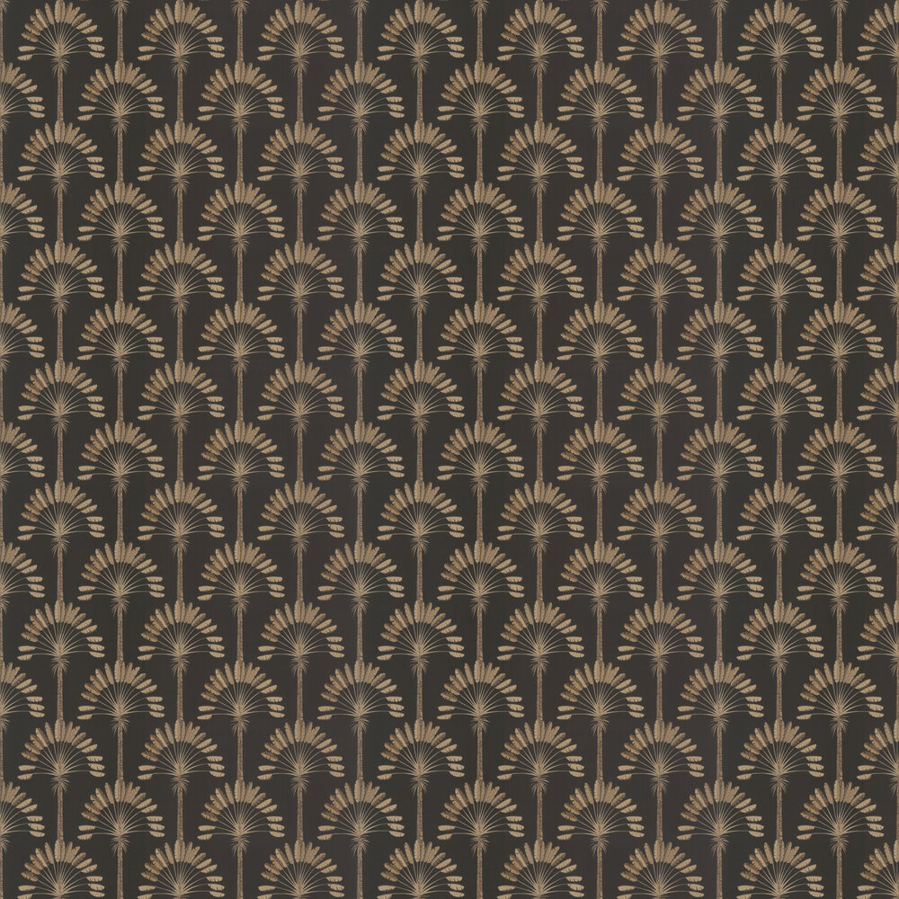 Palm Palace Wallpaper - Black / Gold - by Arthouse