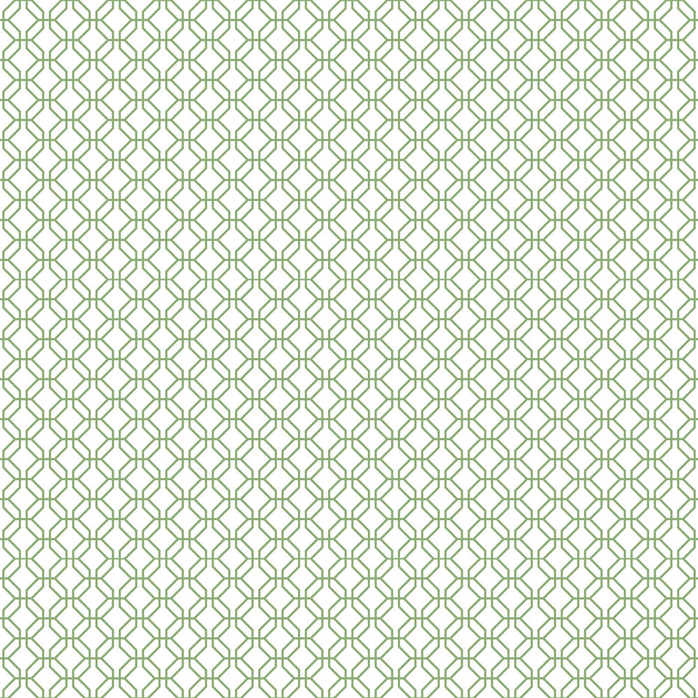 Trellis Positive Wallpaper - Green - by Galerie