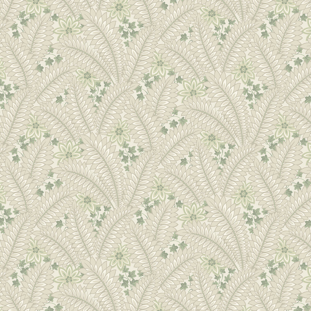  Hidden Ivy Wallpaper - Sage - by Boråstapeter