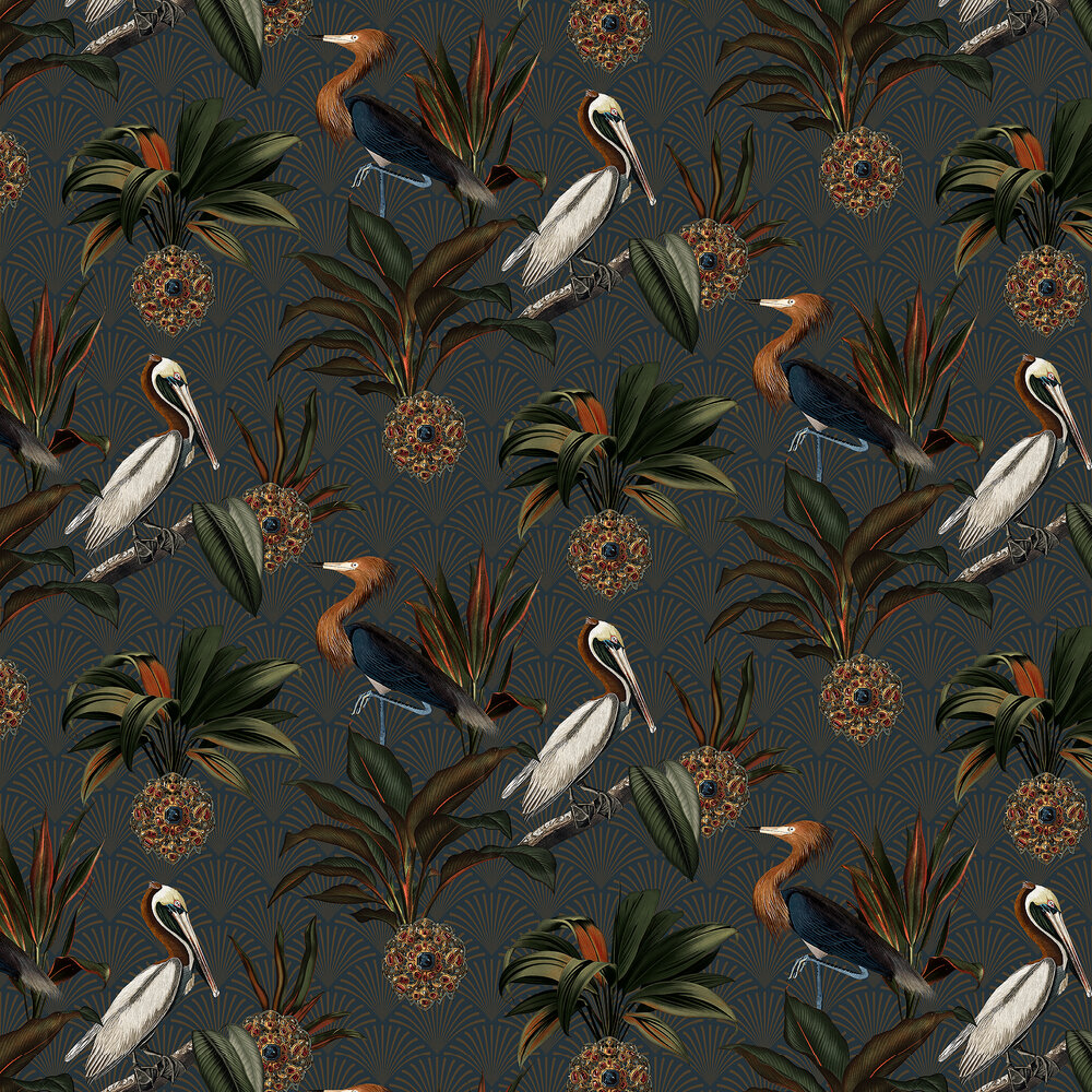 Sapphire Birds Wallpaper - by Boråstapeter