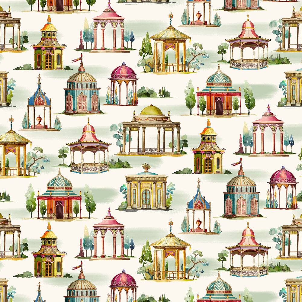 Follies Wallpaper - Multi - by Mulberry Home