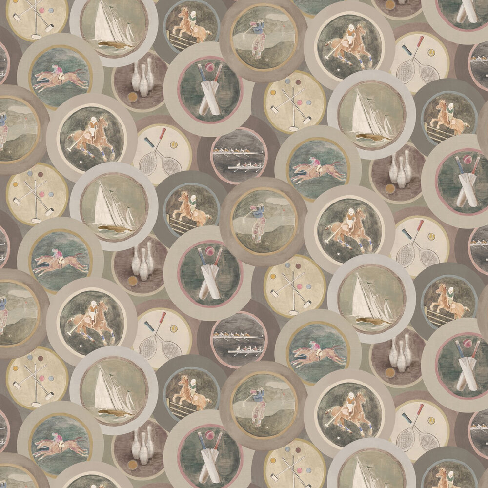 Sporting Life Wallpaper - Antique - by Mulberry Home