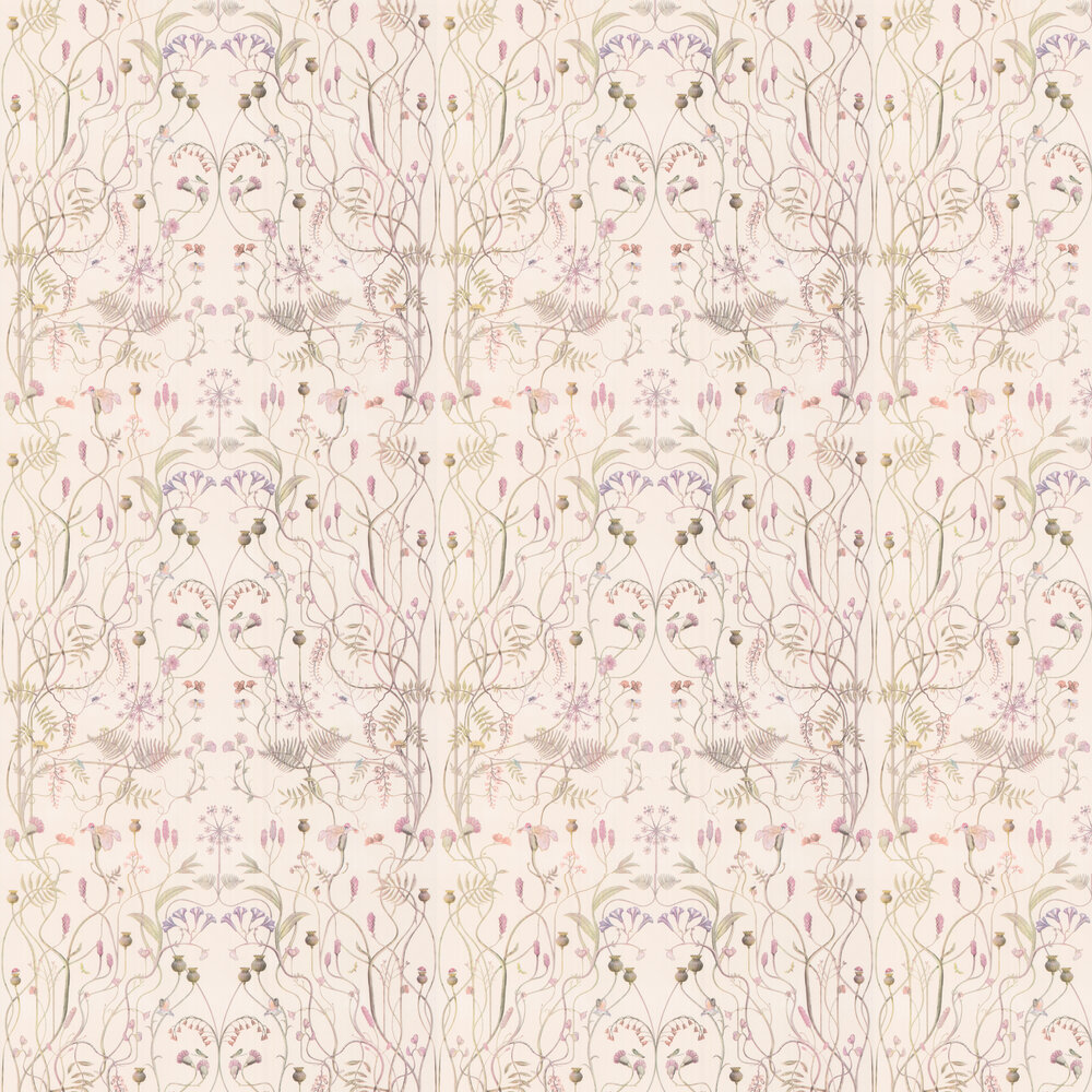 The Wild Flower Garden Wallpaper - Whisper White - by The Chateau by Angel Strawbridge