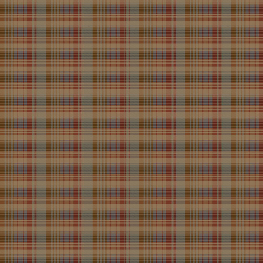 Mulberry Ancient Tartan Wallpaper - Red / Blue - by Mulberry Home
