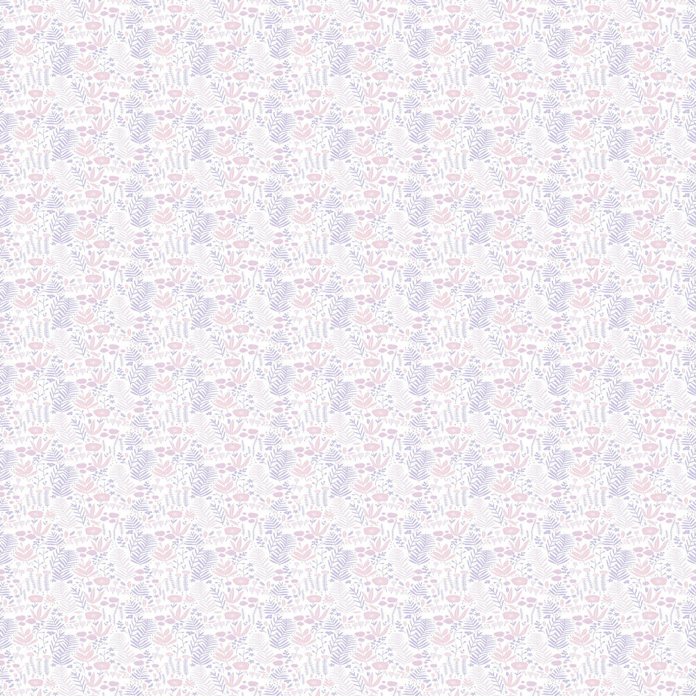 Pastel woodland Wallpaper - Purple - by Albany