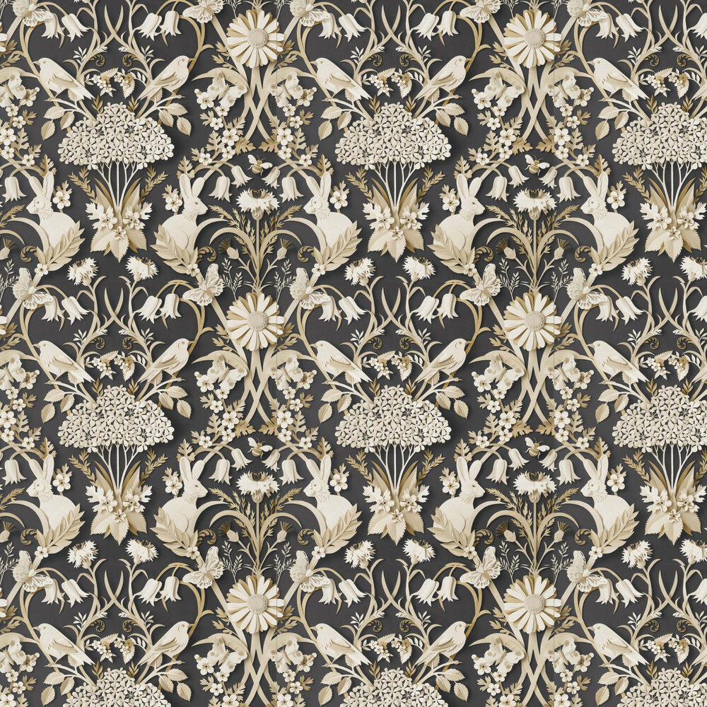 Woodland Wallpaper - Charcoal - by Albany