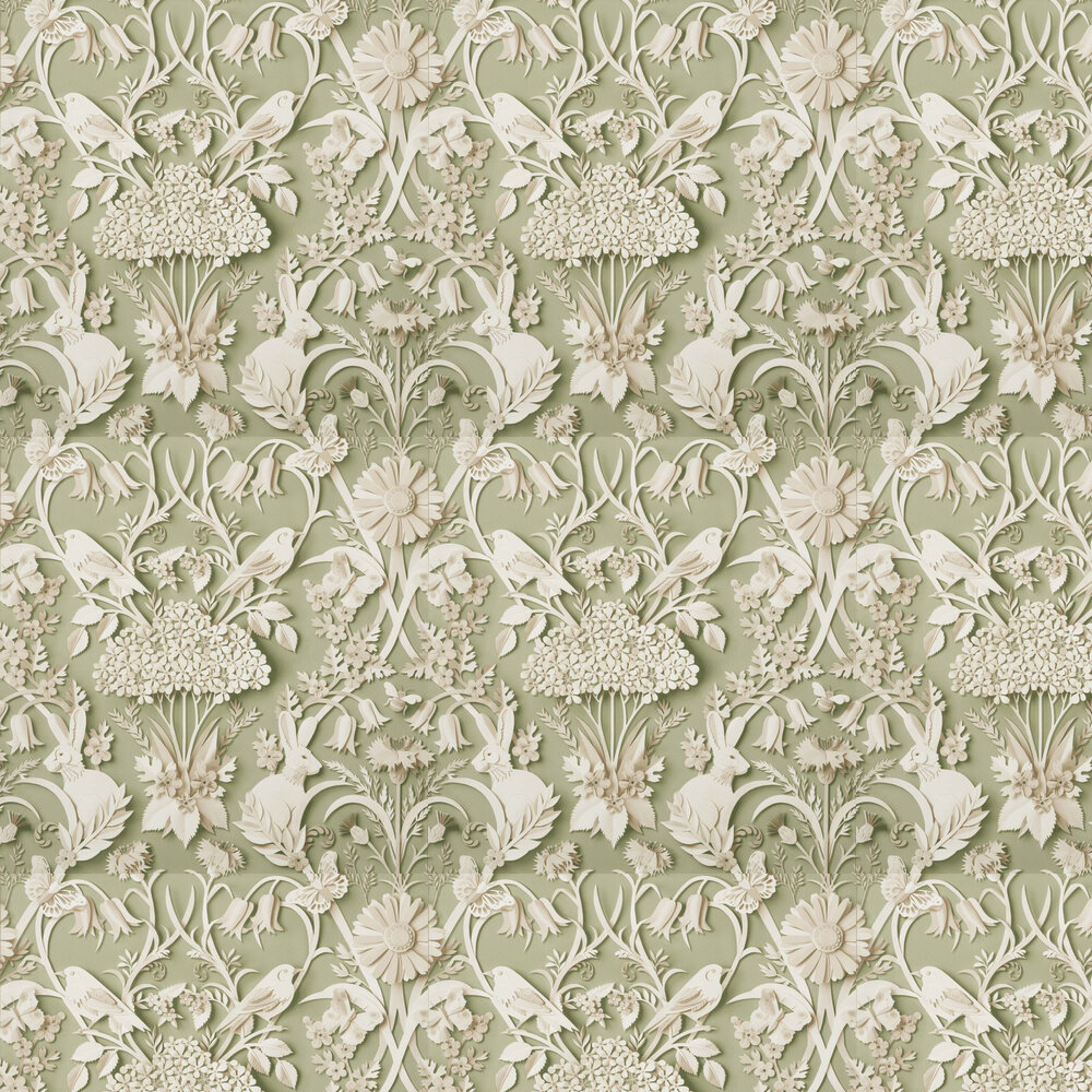 Woodland Wallpaper - Sage - by Albany