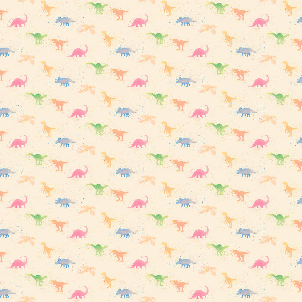 Watercolour Dinosaurs Wallpaper - Multi - by Albany