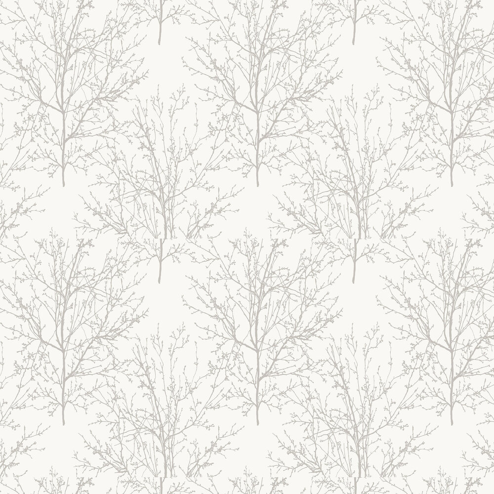Winter branches Wallpaper - Pearl Grey - by Etten