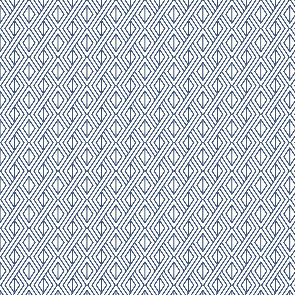 Diamond Weave Wallpaper - Navy Blue - by Etten