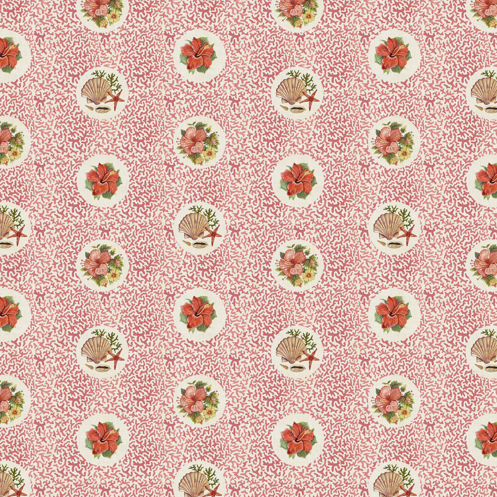 Treath Wallpaper - Coral - by Wear The Walls