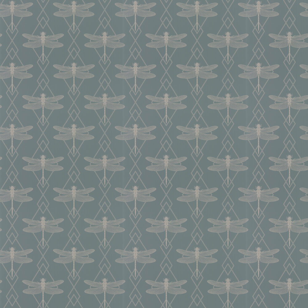 Dragonfly Wallpaper - Dusty Green - by Albany