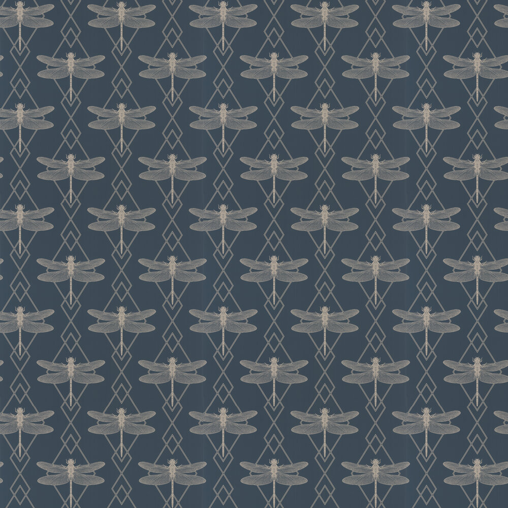 Dragonfly Wallpaper - Navy - by Albany