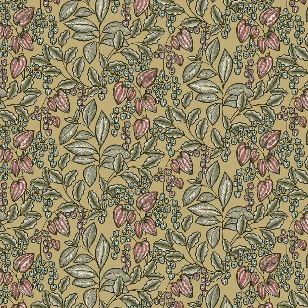 Trailing Vines Wallpaper - Ochre - by Albany
